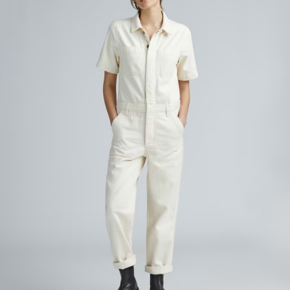 SHIPS FREE! Everlane Supersoft Denim Coverall Jumpsuit Women’s Size 16 - Picture 1 of 8